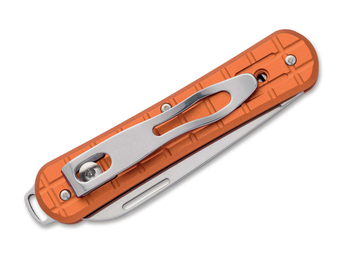 Fox Knives Vulpis 130 Grenade Pattern Aluminum Orange
