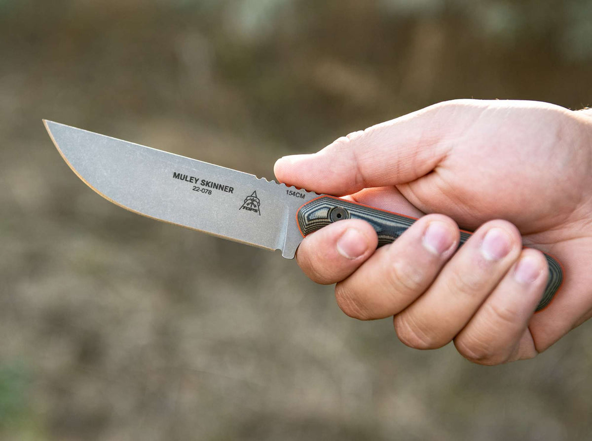 TOPS Knives Muley Skinner Tan Black G10