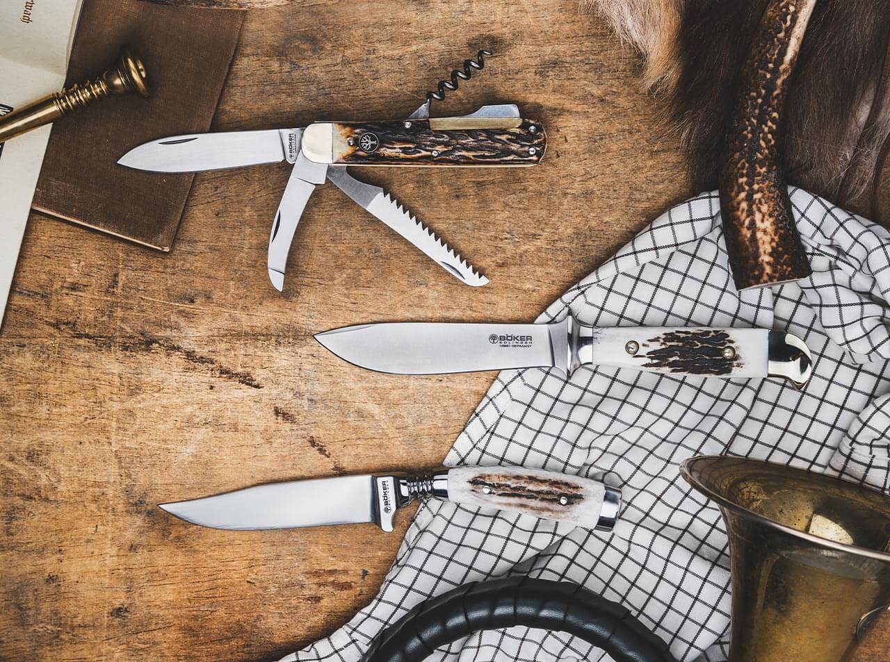 Böker Manufaktur Solingen Försternicker Hirschhorn