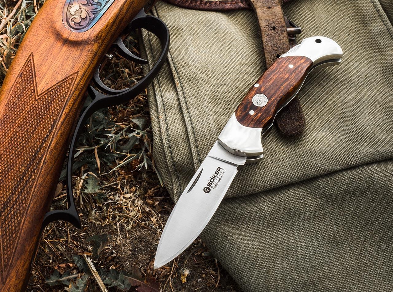 Böker Manufaktur Solingen Scout Spearpoint Desert Ironwood