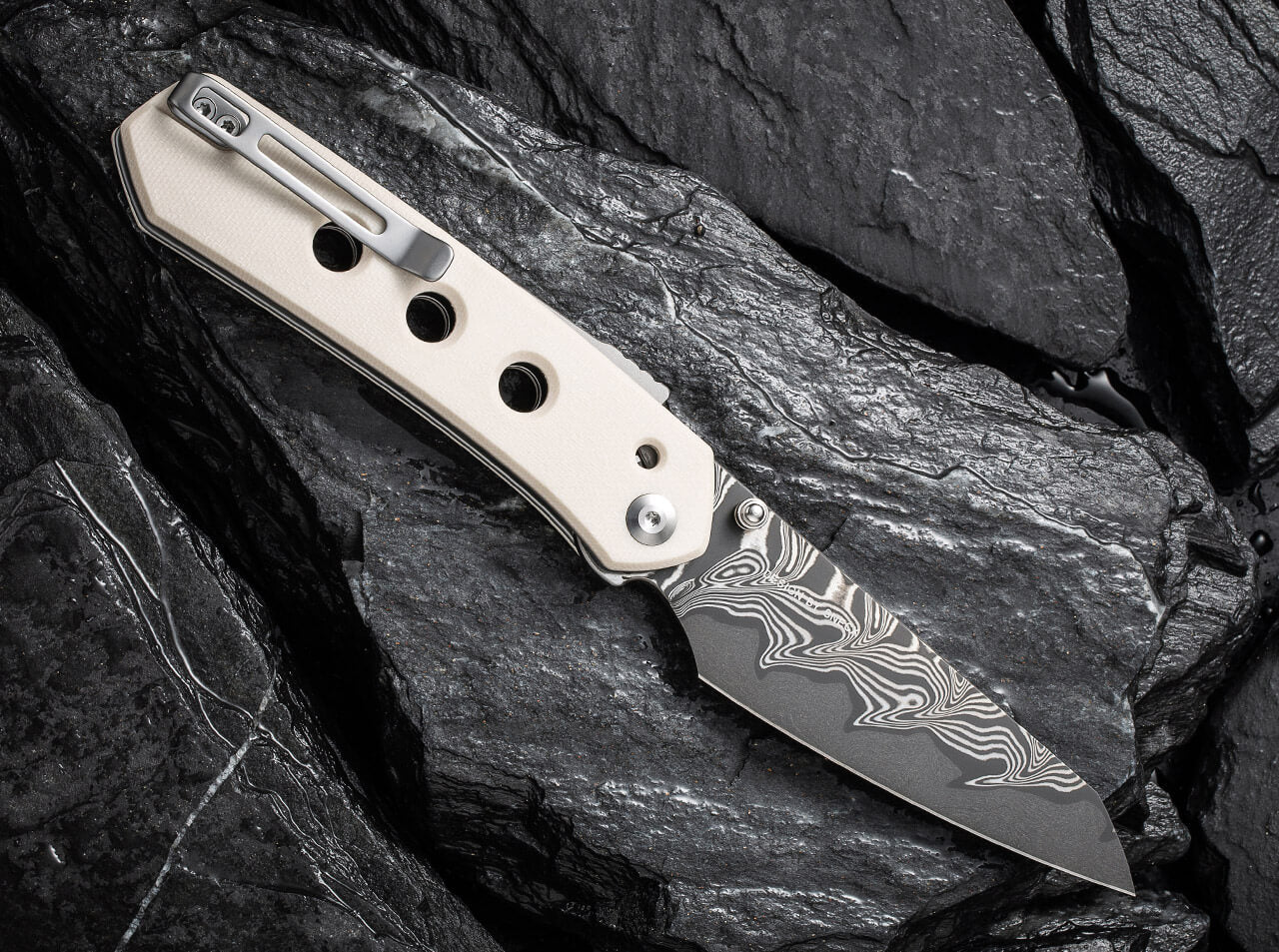 CIVIVI Vision FG G10 Ivory Damascus