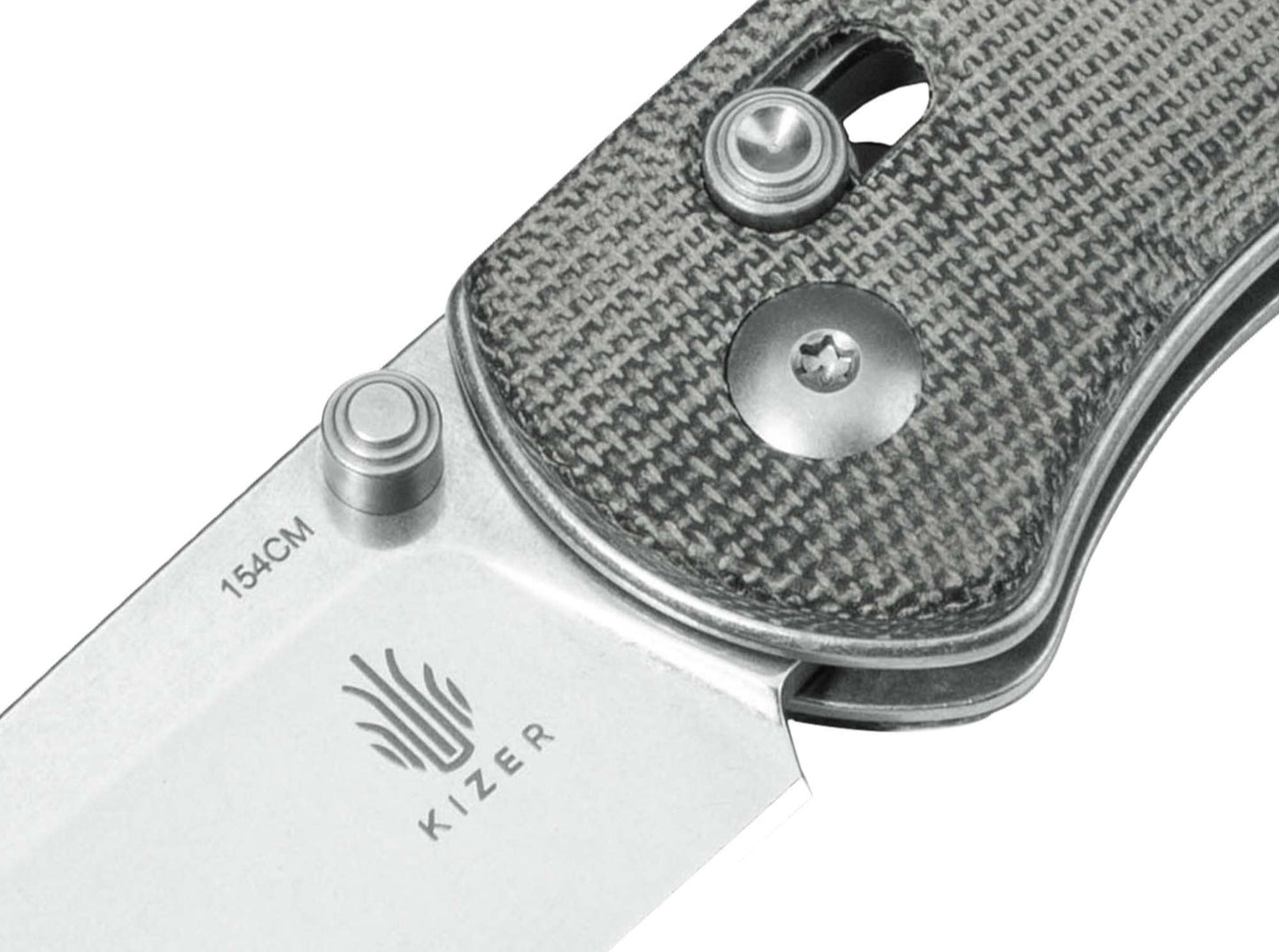 Kizer Drop Bear Micarta Grey