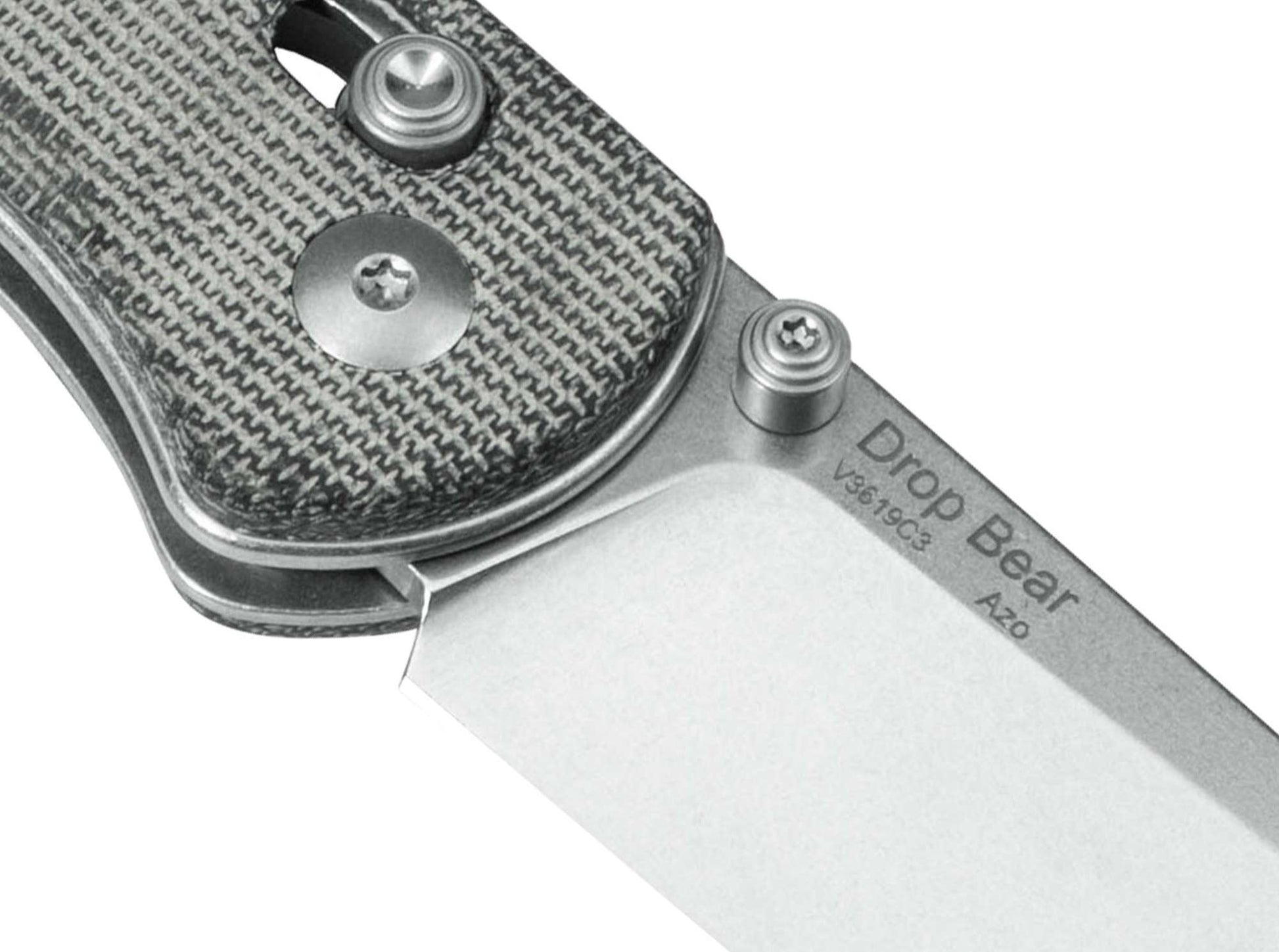 Kizer Drop Bear Micarta Grey