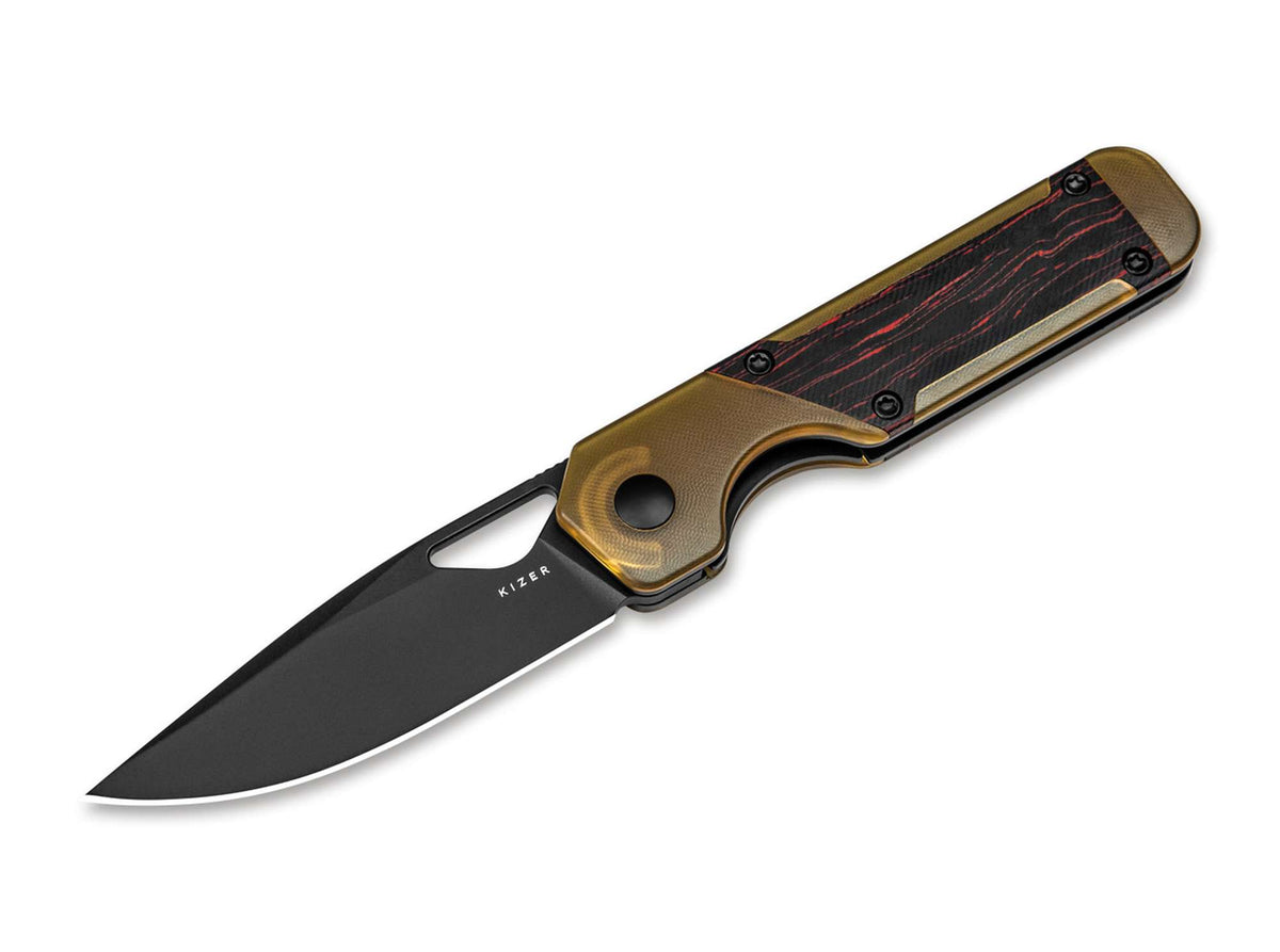 Kizer Mini Militaw PEI Damascus G10