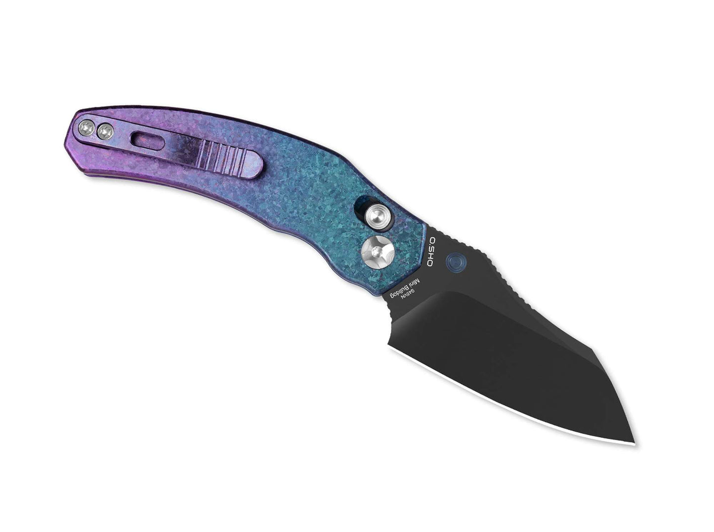 Kizer Mini Bulldog S45VN Blue & Purple Ti Black Blade