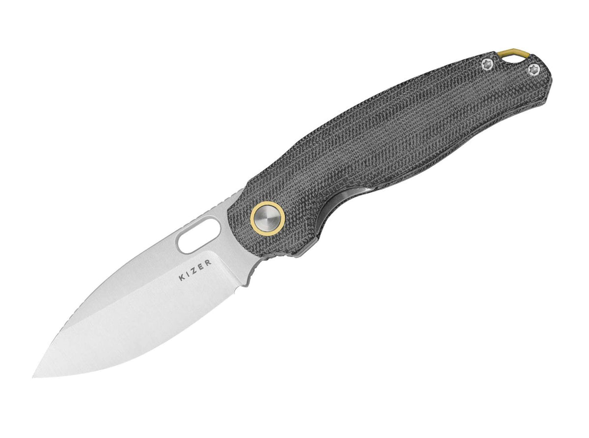 Kizer Seagull 14C28N Black Micarta