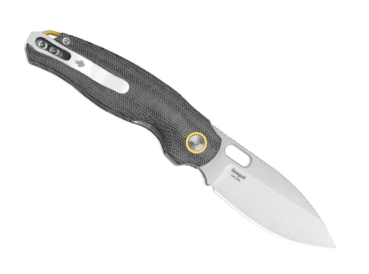 Kizer Seagull 14C28N Black Micarta