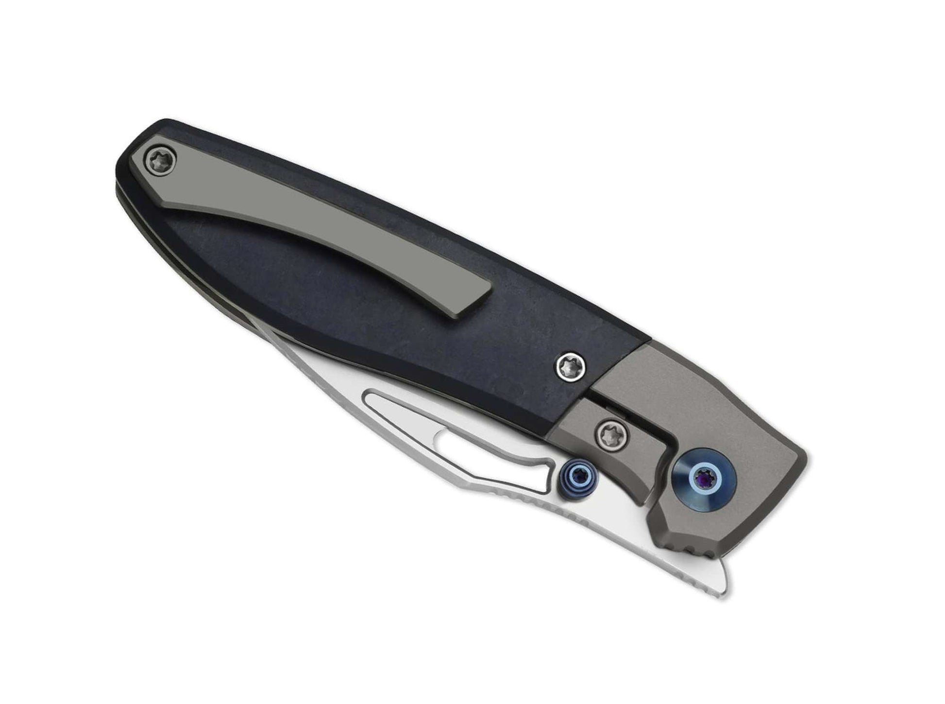 Kizer Shrike S45VN Ti Blue  Richlite