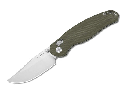 Kizer Phoca CC AEB-L Green Micarta