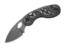 Kizer Microbe 14C28N Black & Grey Vortex Micarta