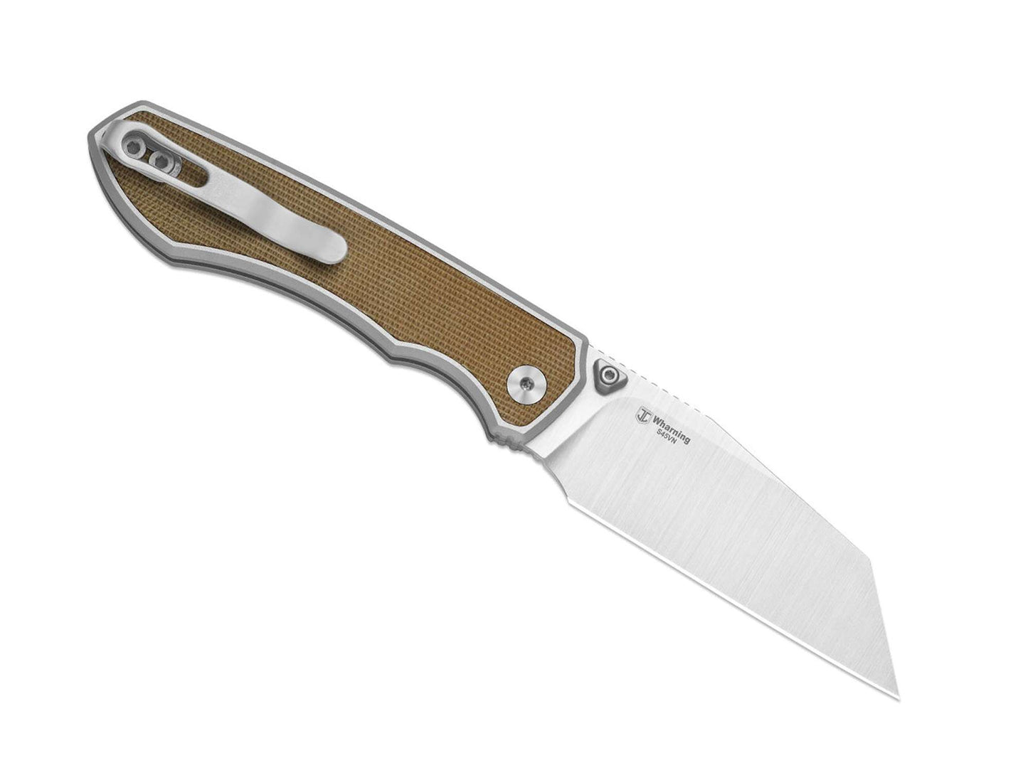 Kizer Wharning S45VN Brown Norplex Ultrex Micarta