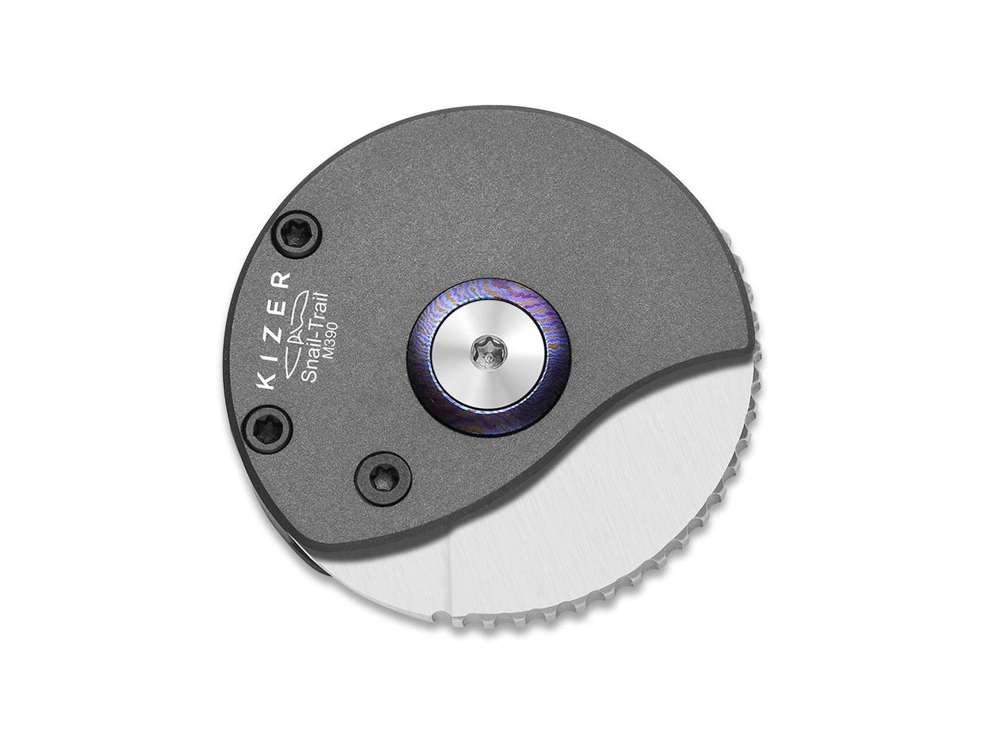 Kizer Snail-trail M390 Gray Aluminum