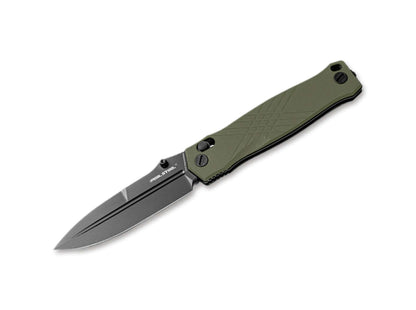 Real Steel Muninn G10 OD Green Black Blade