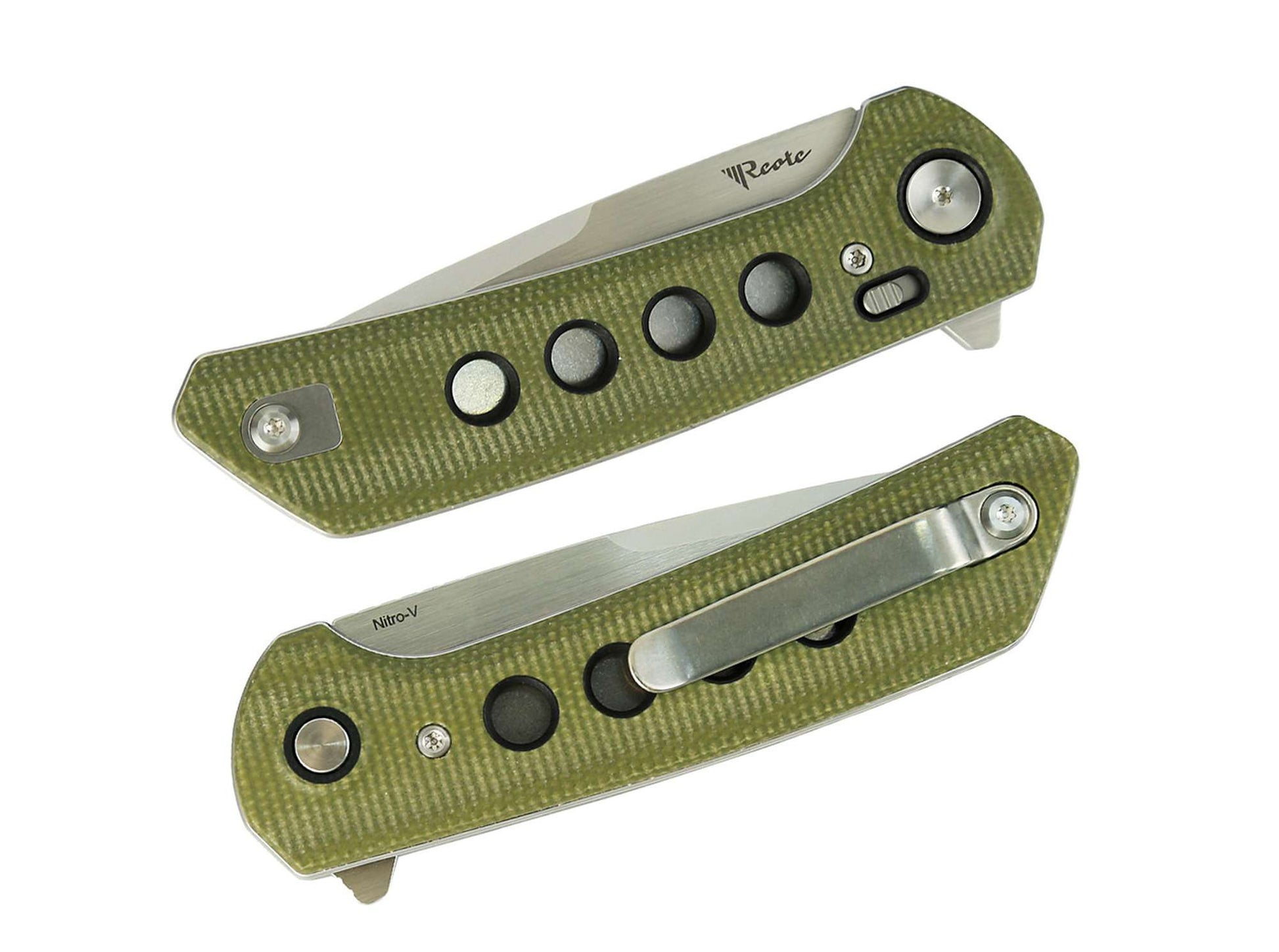 Reate PL-XF Micarta G10 Green Stonewashed