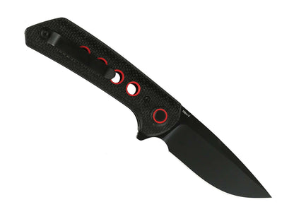 Reate PL-XF Micarta Black G10 Red PVD
