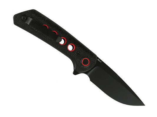 Reate PL-XF Micarta Black G10 Red PVD