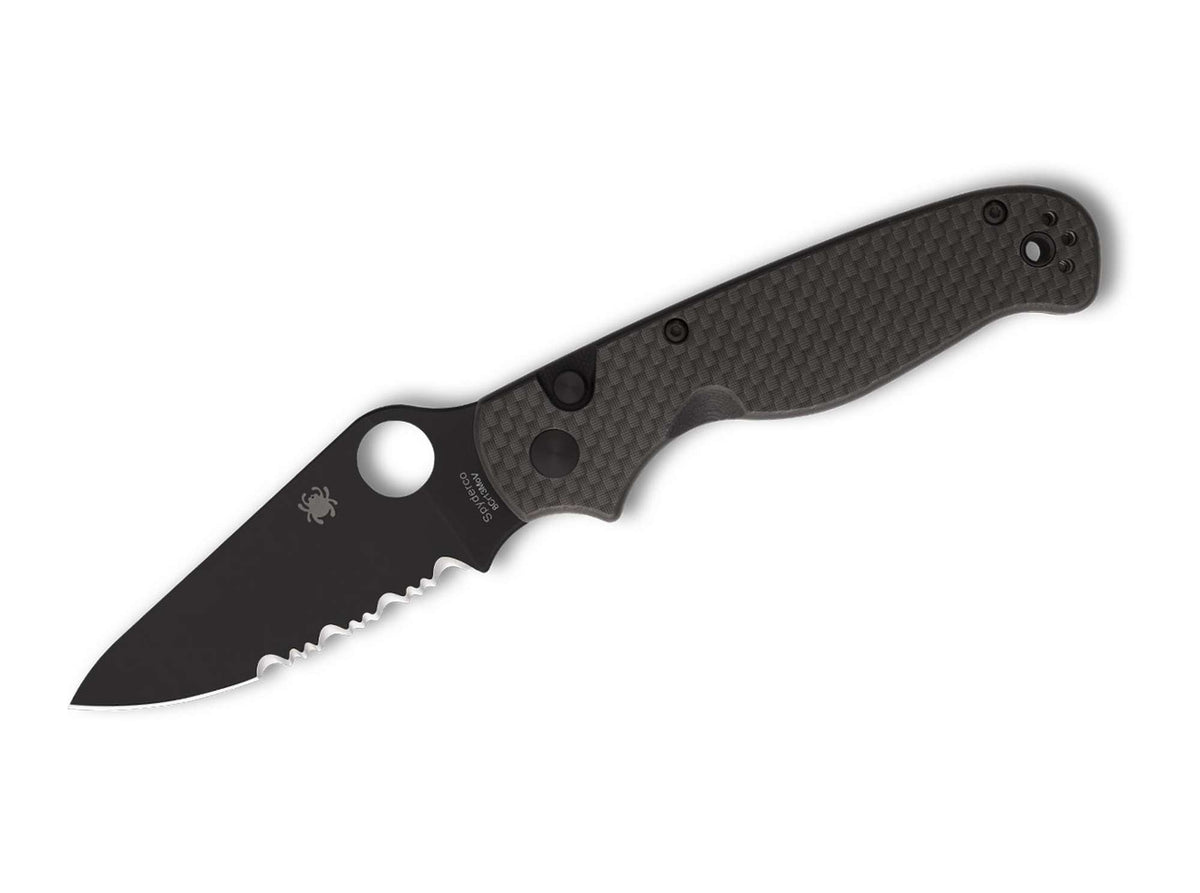 Spyderco ButtonUp CF Black Blade CombinationEdge