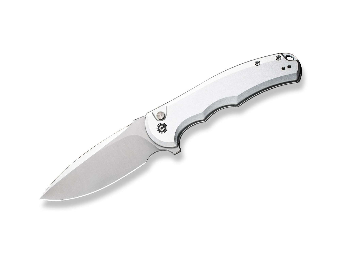 CIVIVI Button Lock Praxis Aluminum Silver