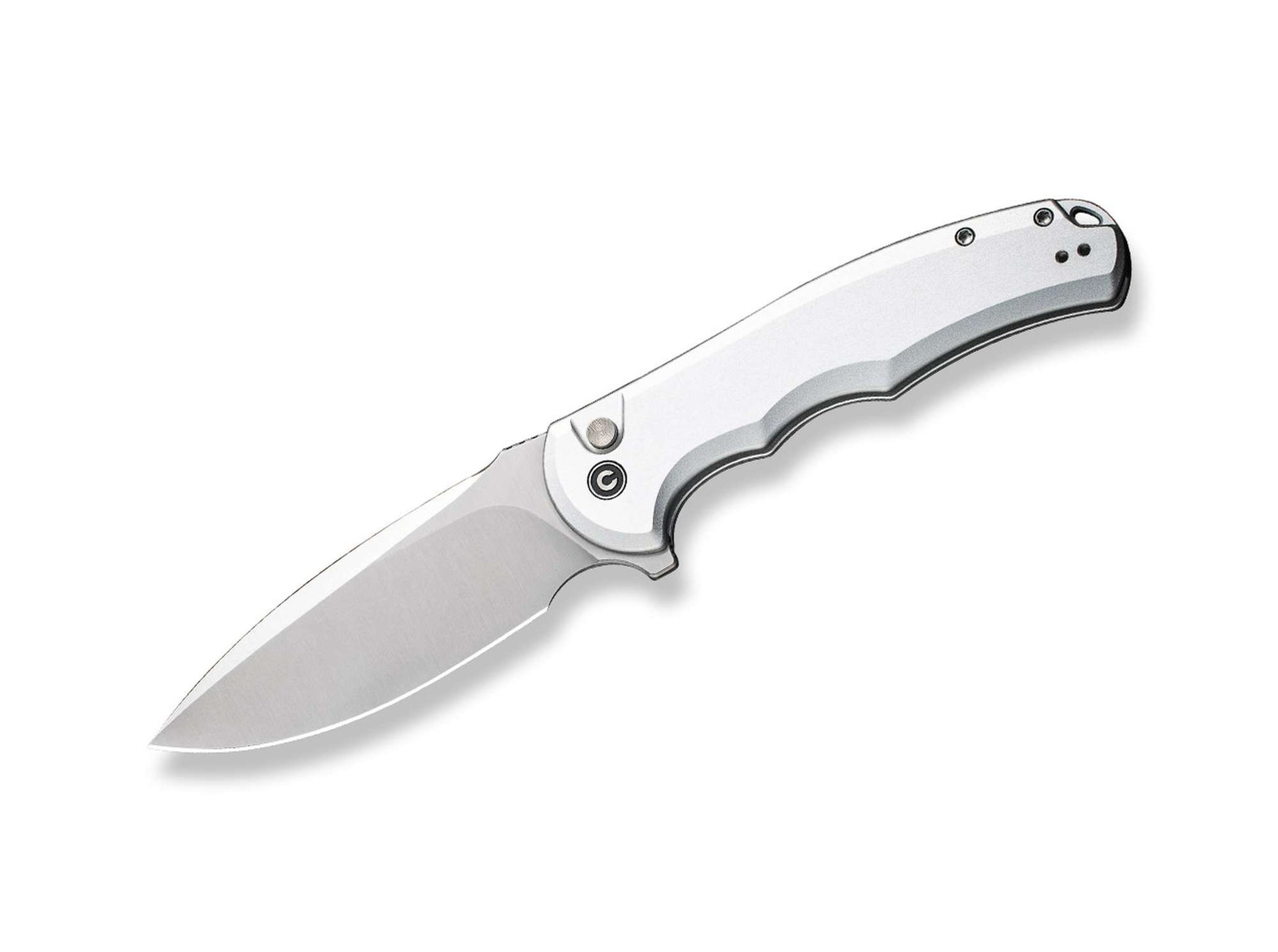 CIVIVI Button Lock Praxis Aluminum Silver