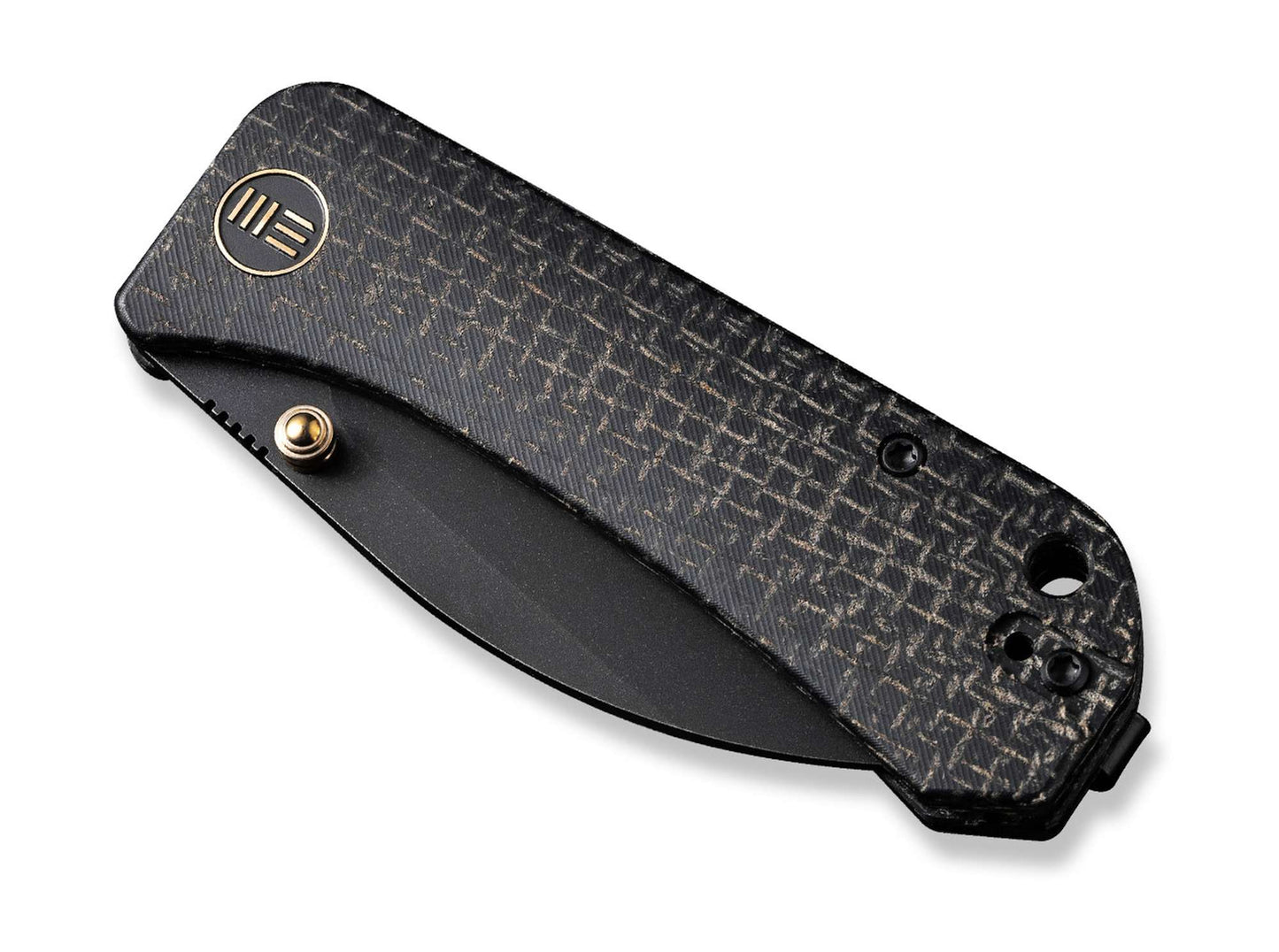 WE Knife Banter Wharncliffe Burlap Micarta All Black