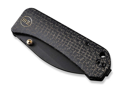 WE Knife Banter Wharncliffe Burlap Micarta All Black