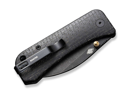 WE Knife Banter Wharncliffe Burlap Micarta All Black
