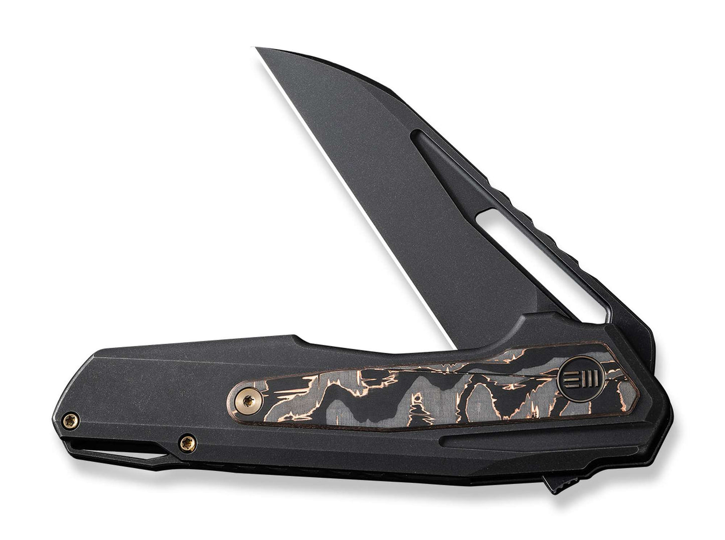WE Knife Falcaria Titanium Black Copper Foil CF