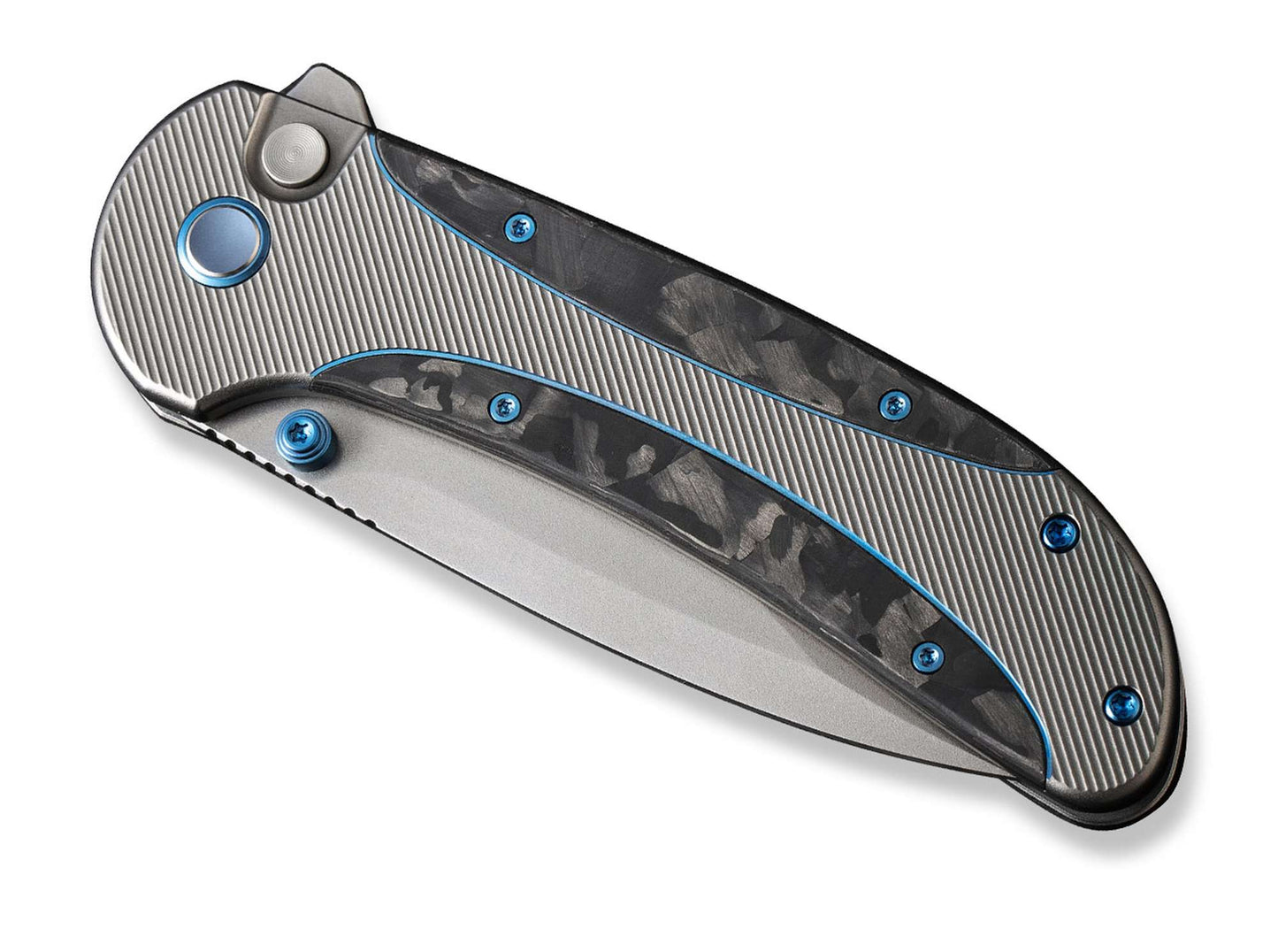 WE Knife Zizzit Titanium Grey Marble CF