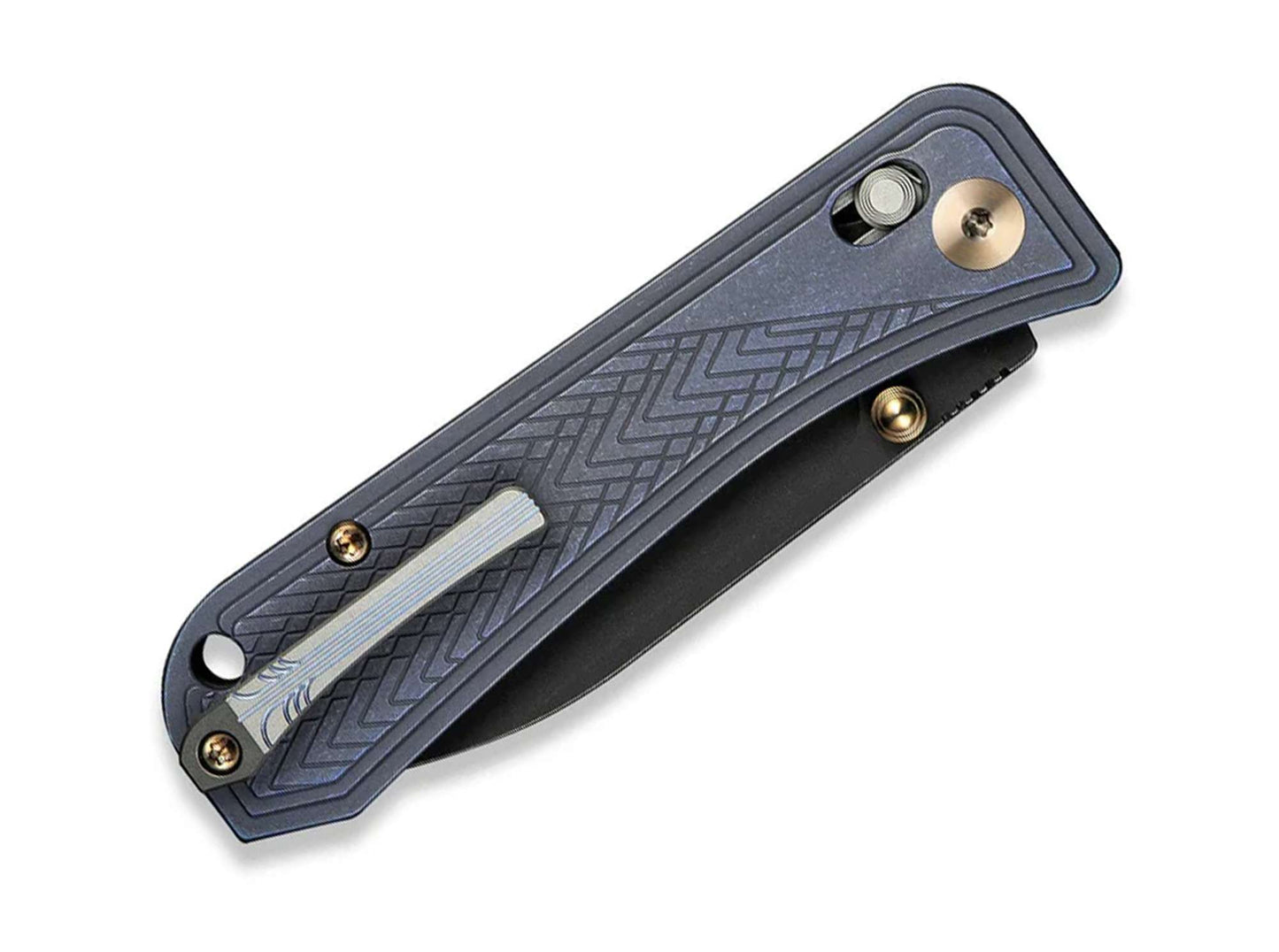 WE Knife Bougie Banter S45VN Titanium Blue Black Stonewashed