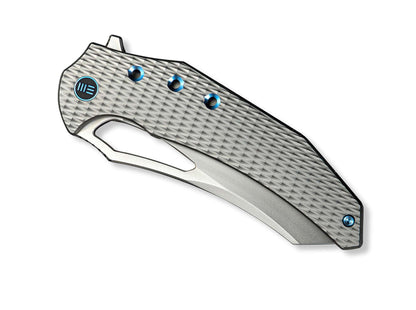 WE Knife Epaulette M390 Diamond Patterned Ti