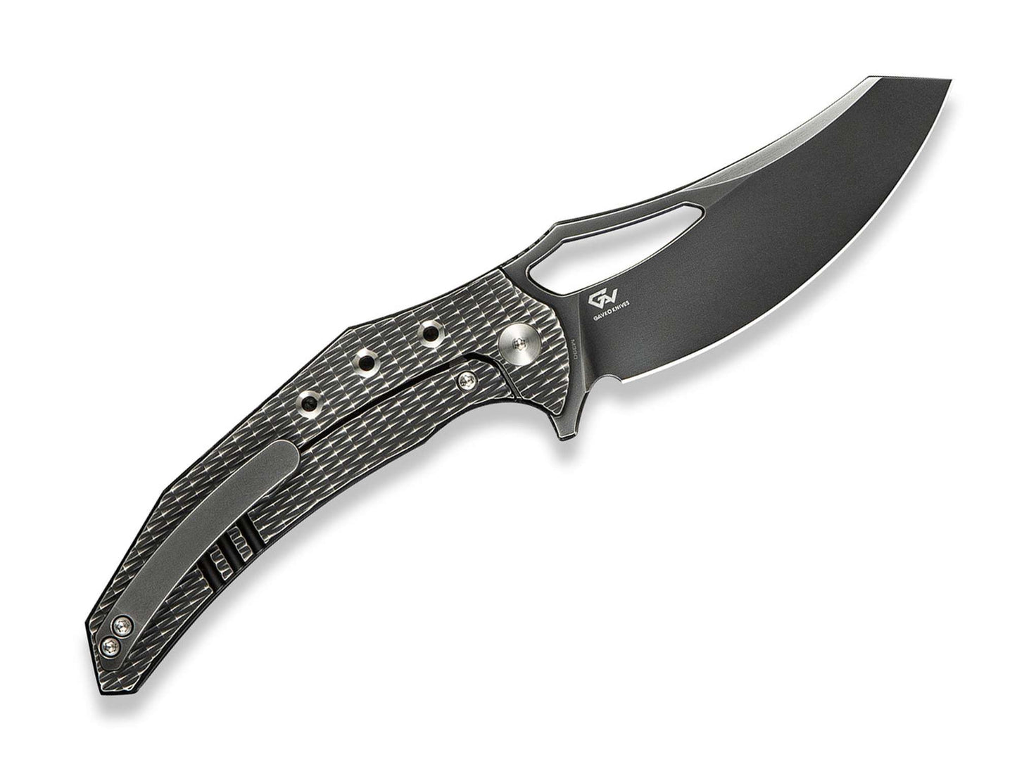 WE Knife Epaulette M390 Diamond Paterned Polished Gray