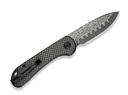 CIVIVI Elementum Slip Joint Damascus Twill CF