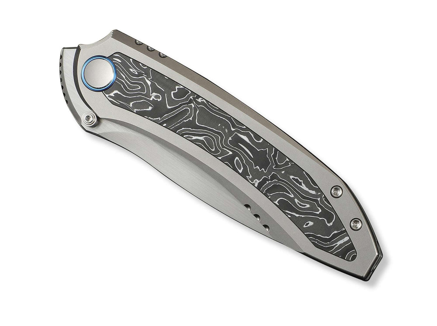 WE Knife Winsome M390 Gray Ti Aluminum Foil CF
