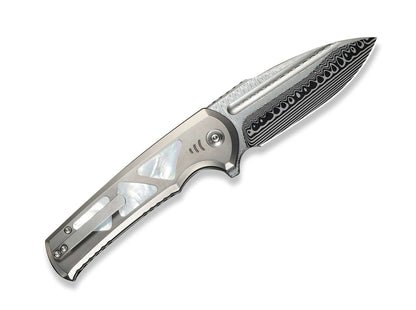 WE Knife Sylox Damascus Gray Ti MOP