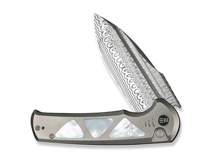 WE Knife Sylox Damascus Gray Ti MOP