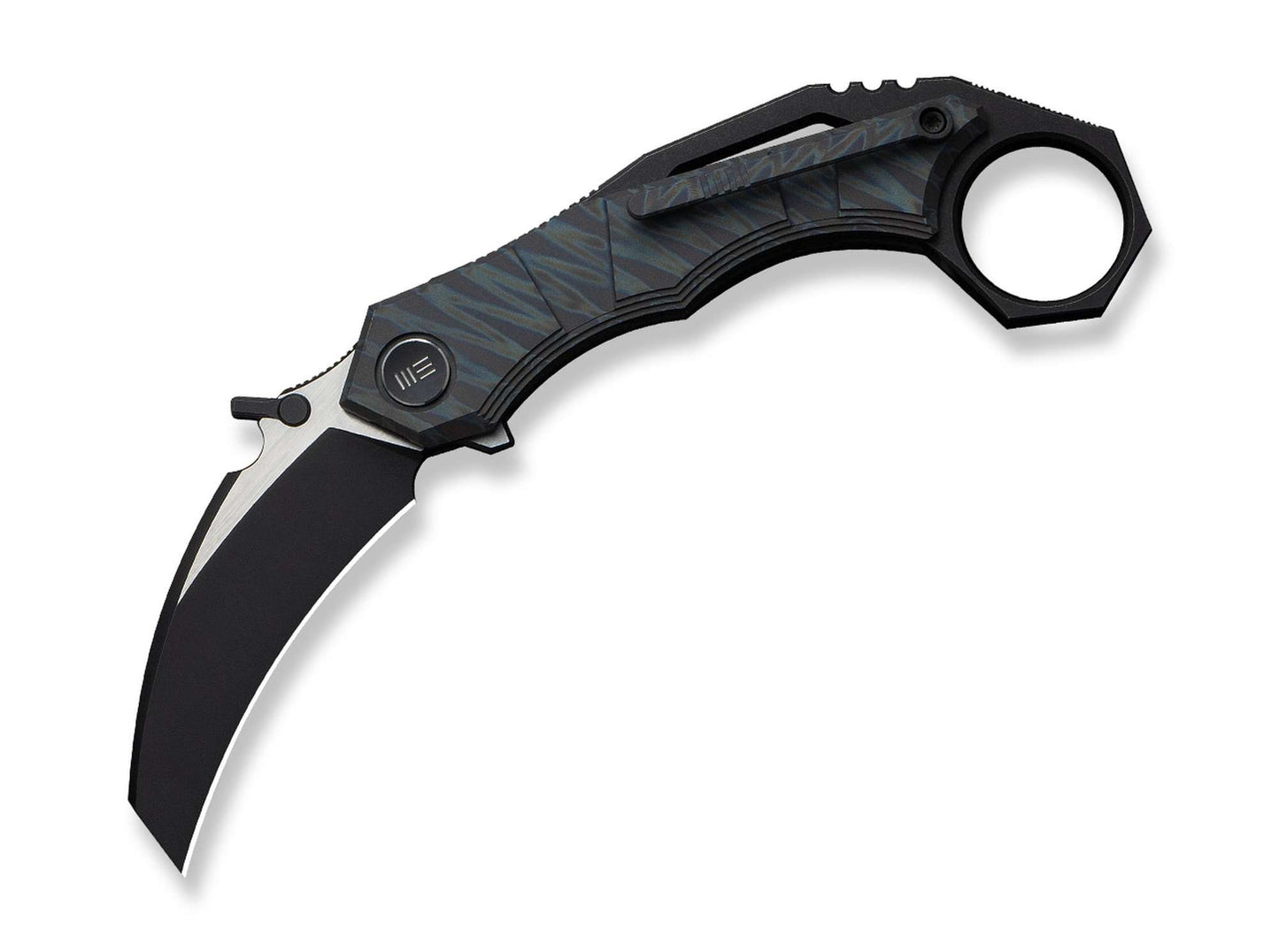 WE Knife Tayra M390 Tiger Stripe Ti Black Stonewashed
