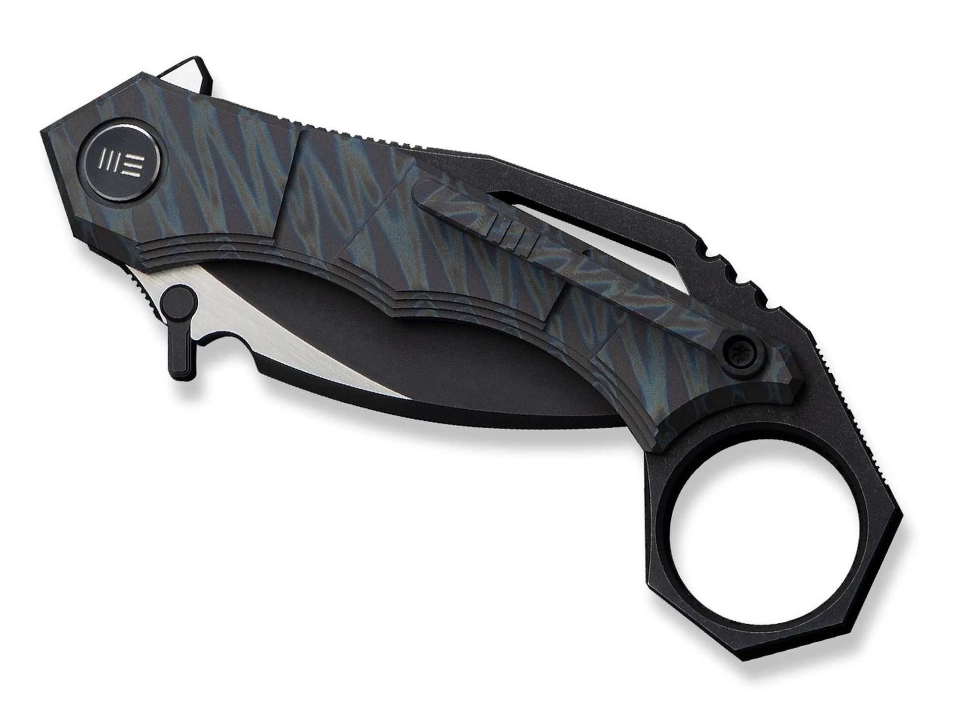 WE Knife Tayra M390 Tiger Stripe Ti Black Stonewashed
