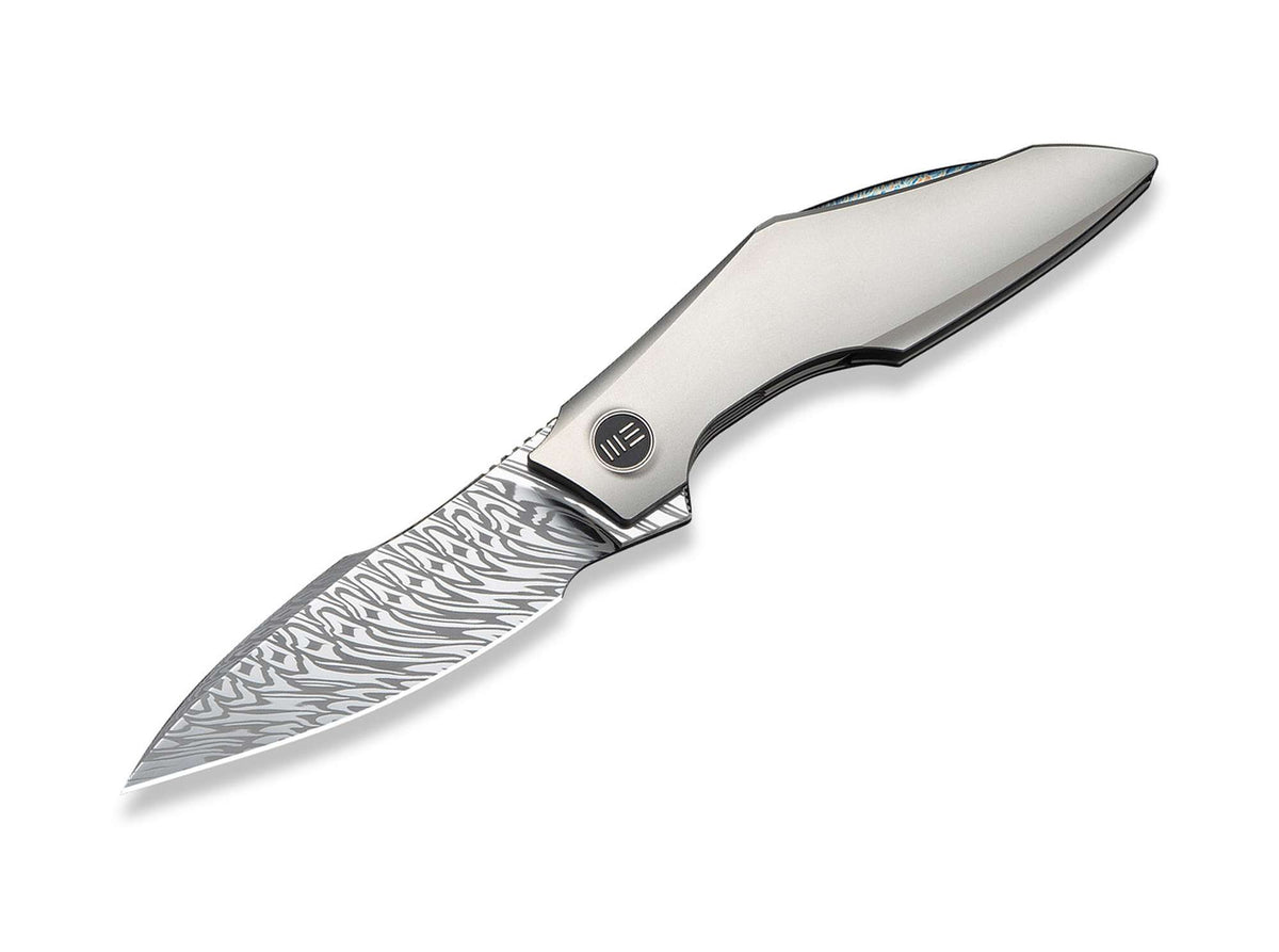 WE Knife Krait Snake Damascus Grey Ti