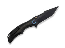 WE Knife Tighe Down M390 Ti All Black Yellow CF