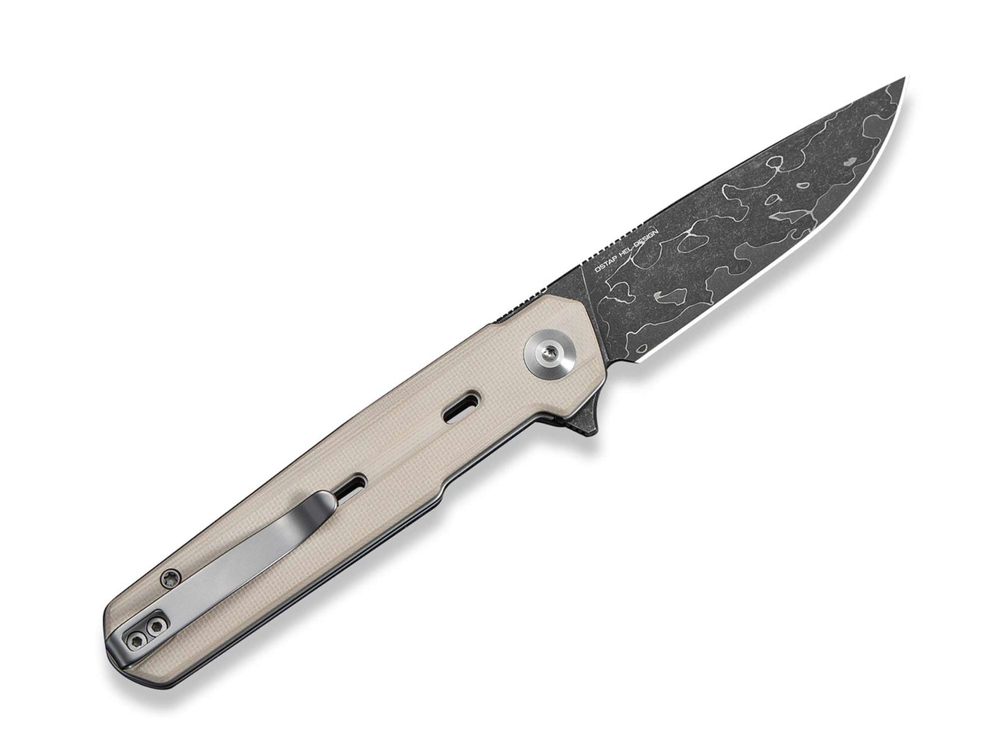 CIVIVI Navo Damascus Ivory G10