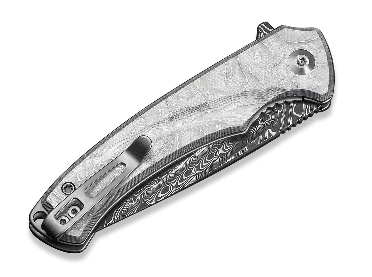CIVIVI Voidflare Damascus Aluminum Foil G10