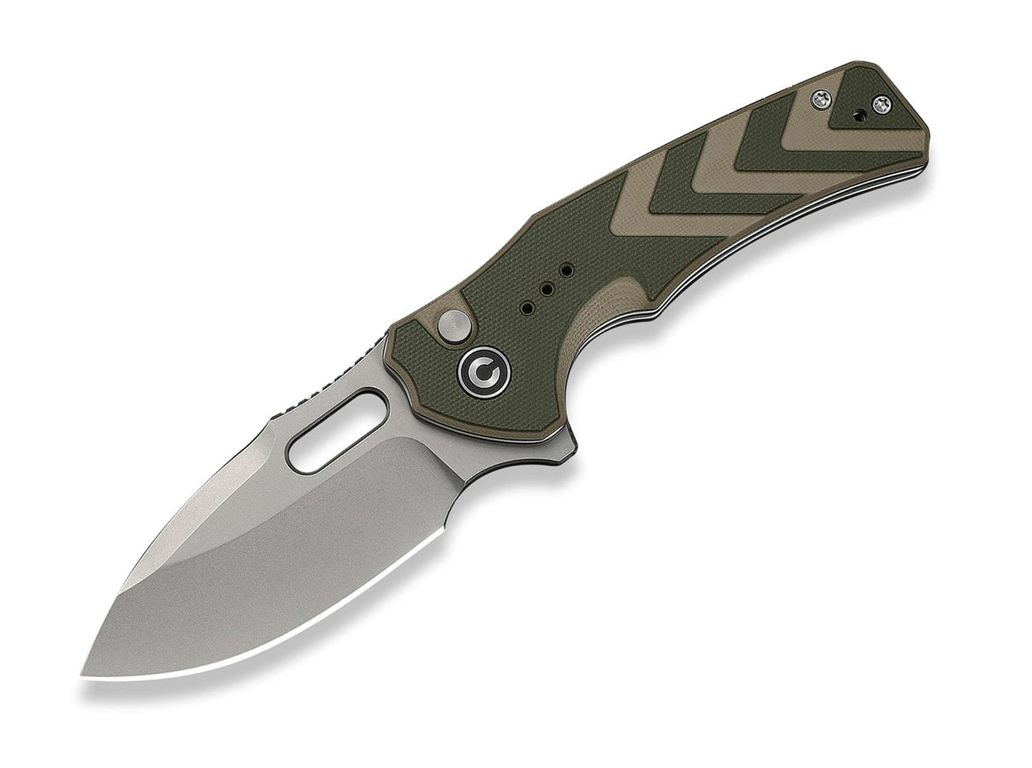 CIVIVI Vexron 14C28N Milled Green & Tan G10 Stonewash