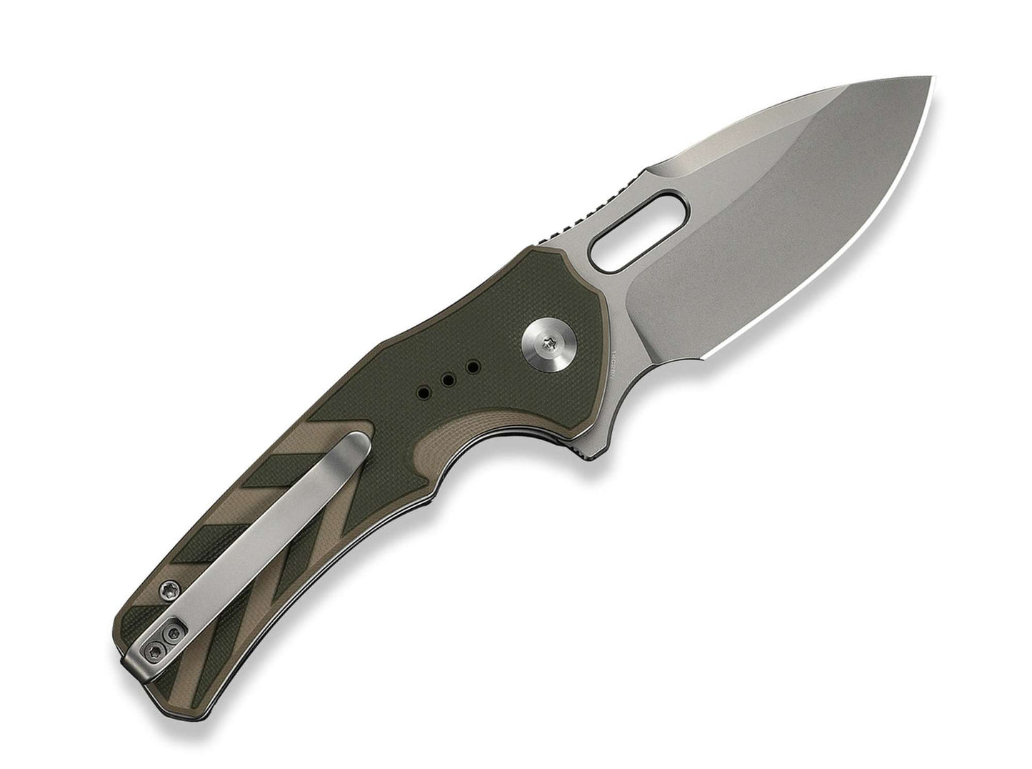 CIVIVI Vexron 14C28N Milled Green & Tan G10 Stonewash
