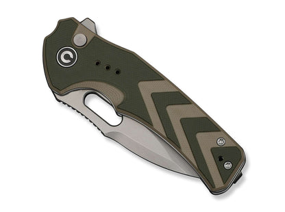 CIVIVI Vexron 14C28N Milled Green & Tan G10 Stonewash