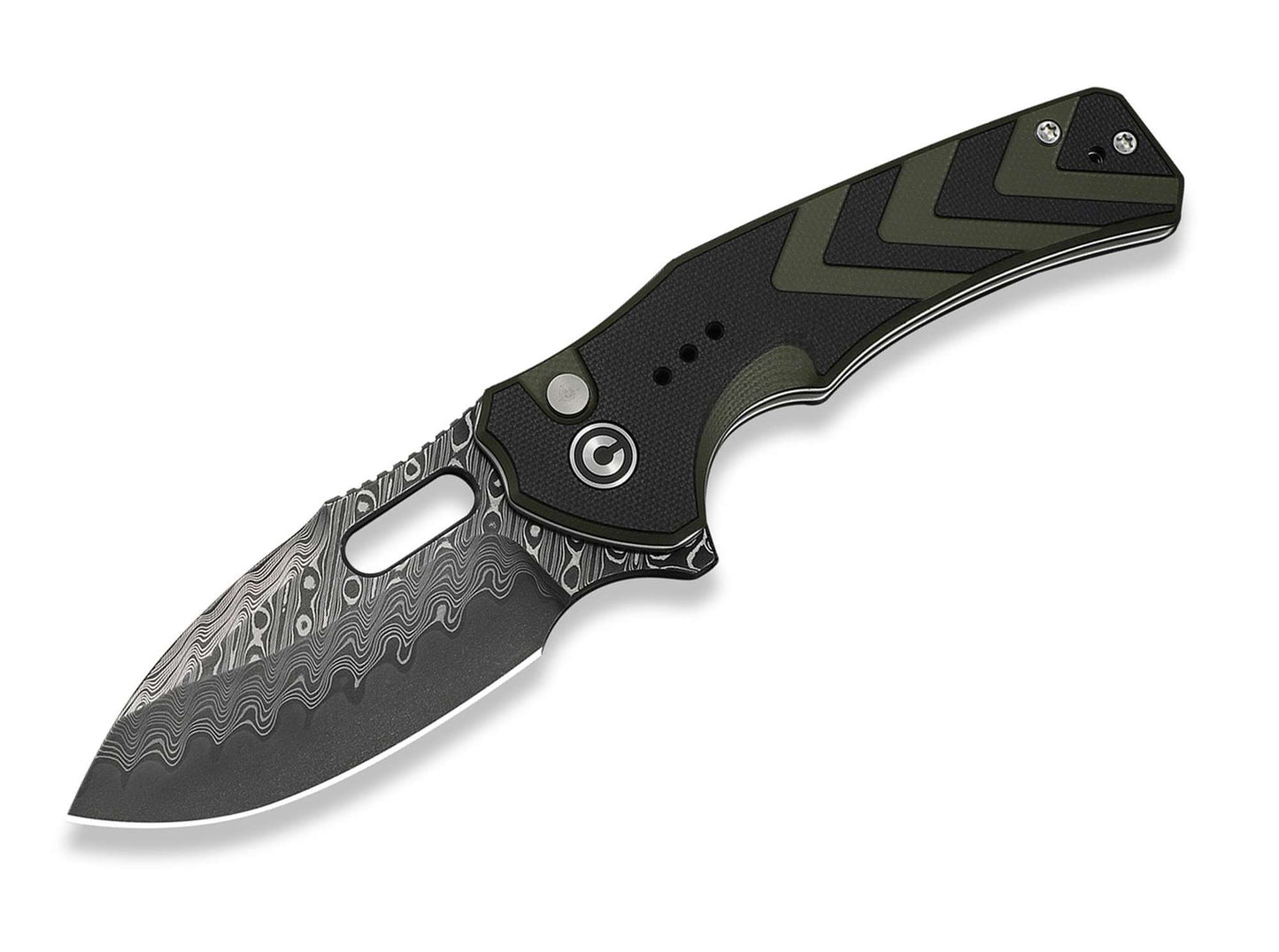 CIVIVI Vexron Damascus Milled Black & Green G10