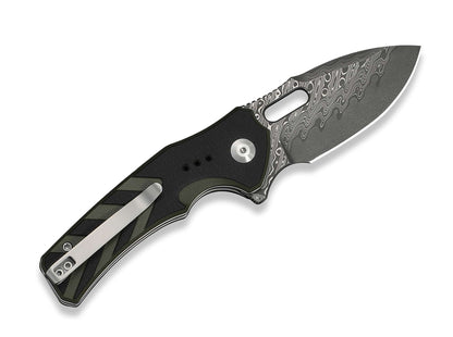 CIVIVI Vexron Damascus Milled Black & Green G10
