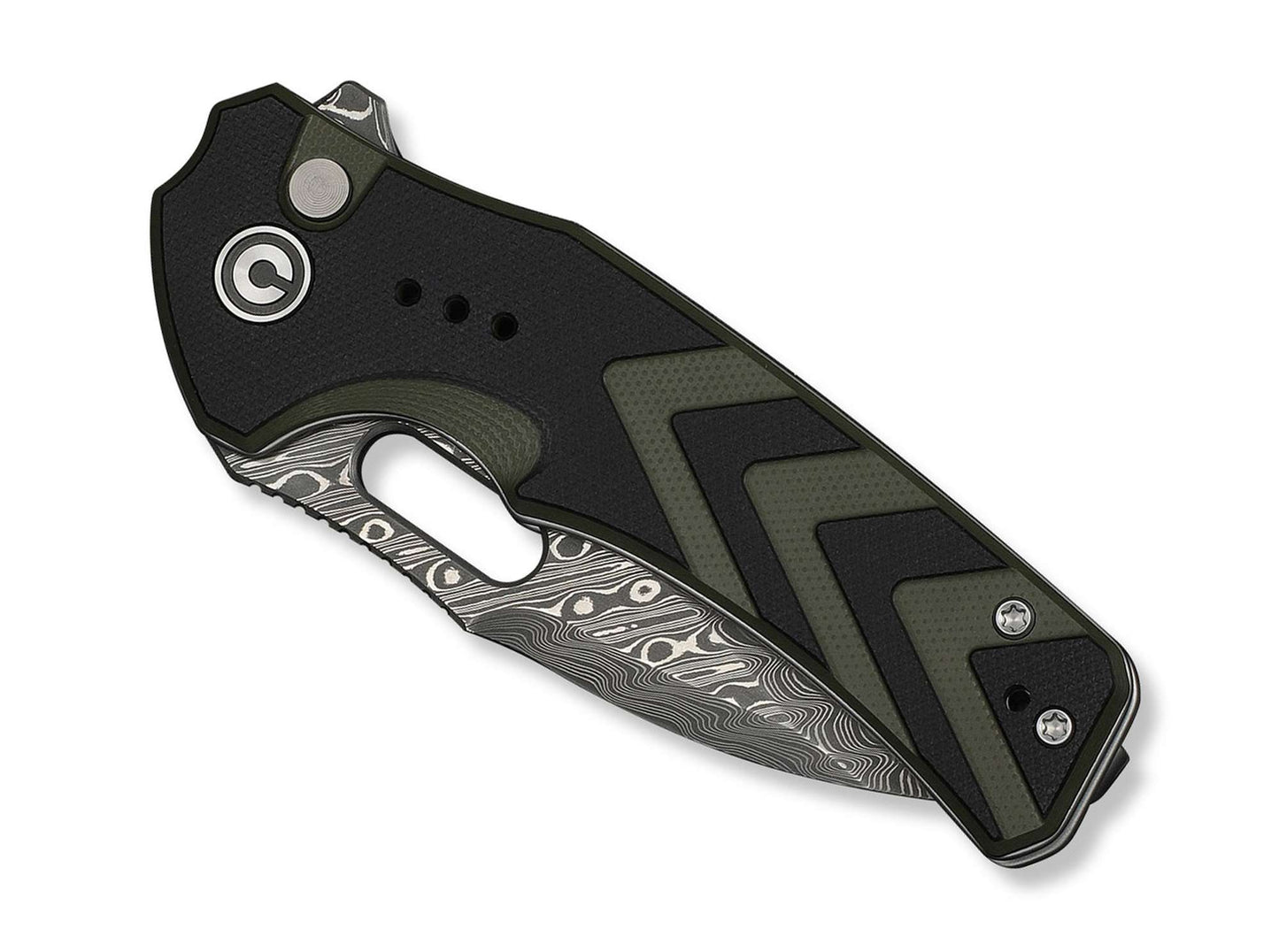 CIVIVI Vexron Damascus Milled Black & Green G10