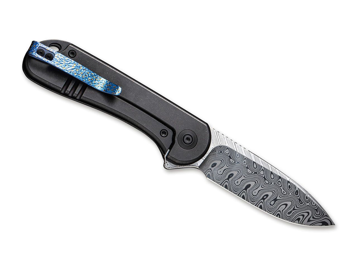 WE Knife Elementum Damascus Titanium Black