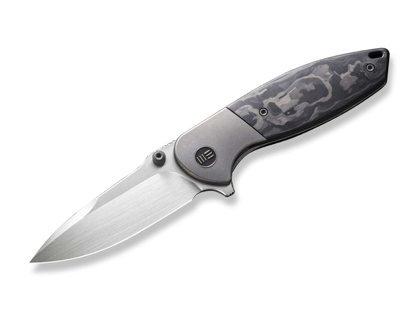 WE Knife Nitro Mini Gray Titanium Marble Carbon