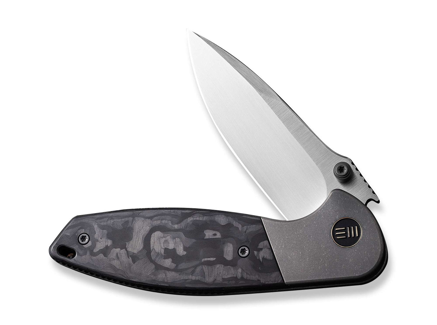 WE Knife Nitro Mini Gray Titanium Marble Carbon